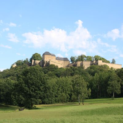 Bild vergrößern: Festung Königstein voom Festungsberg fotografiert