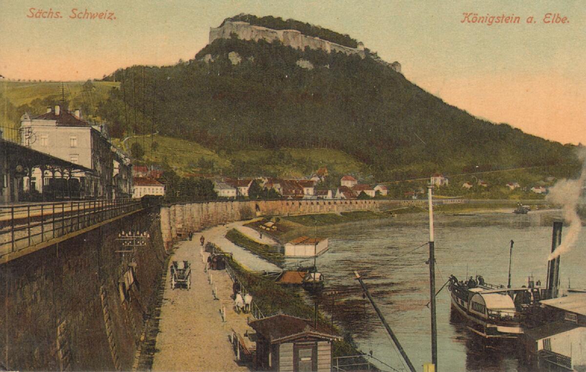 Bild vergrößern: Alte Postkarte Königstein